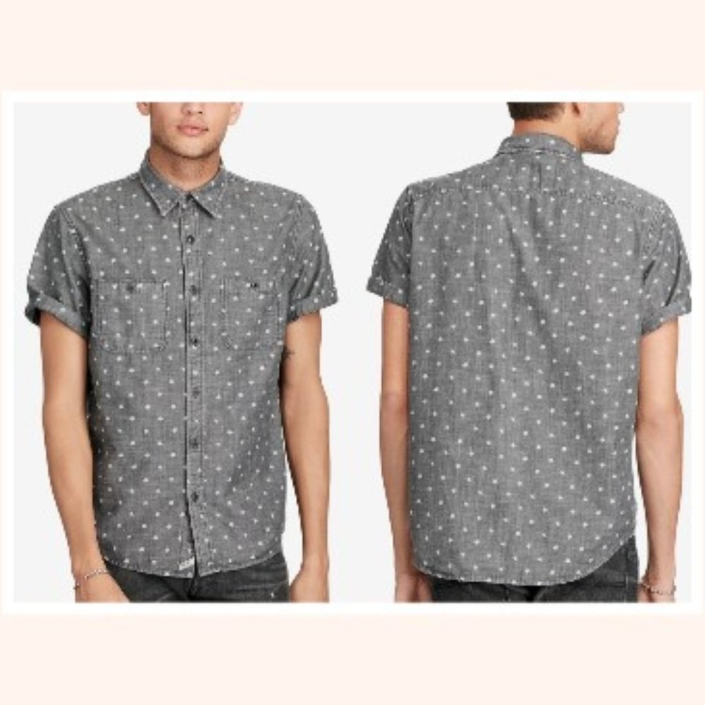 Denim & Supply Ralph Lauren Men's 100% Cotton Star Chambray Shirt Size L